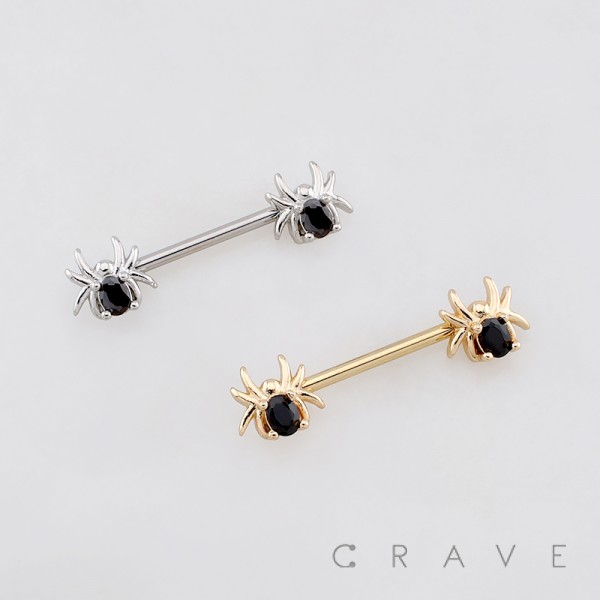 SPIDER ARACHNE 316L SURGICAL STEEL NIPPLE RING